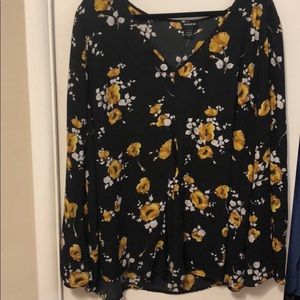Torrid black Blouse with floral